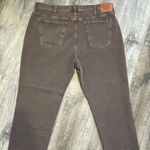 Brown Loose Denim Pants